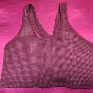 Aerie Burgundy Waffle Bralette